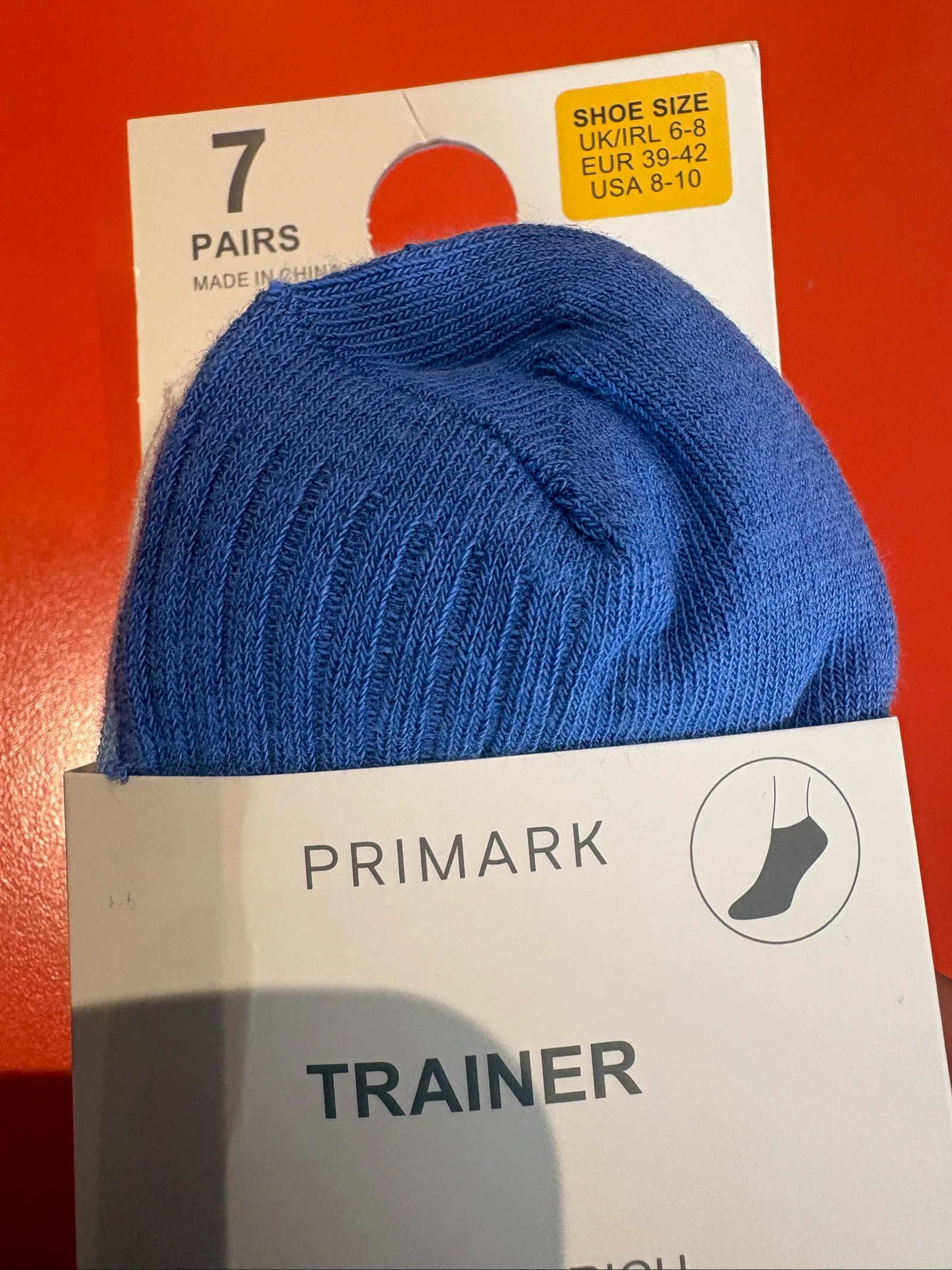Pack 7 paar blauw-witte enkelsokjes Primark 39-42 nieuwe sokken chaussettes – photo 3